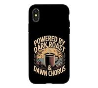 Powered by Dark Roast Dawn Chorus Birding Design Case for iPhone X/XS