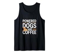 Powered By Dogs and Coffee Funny Dog Lover Tank Top