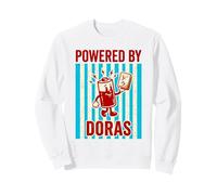 Powered By Doras Retro Battery Mahjong Tile Sweatshirt