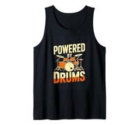 Powered By Drums Cool Drummer Music Band Tank Top