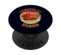 Powered By Eisbein Funny Retro German Food Pork Knuckle PopSockets Adhesive PopGrip