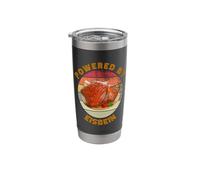 Powered by Eisbein Funny Retro German Food Pork Knuckle Stainless Steel Insulated Tumbler