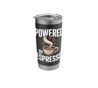 Powered By Espresso Coffee Beans Lovers Stainless Steel Insulated Tumbler