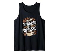 Powered by Espresso Coffee Beans Mug Lover Tank Top