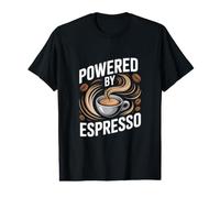 Powered By Espresso Coffee Lovers Design Value Graphic T-Shirt