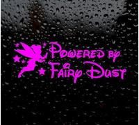 Powered by Fairy DUST Decal Logo for CAR/Van/Laptop Vinyl Sticker Funny