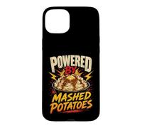 Powered By Funny Mashed Potatoes Saying Humor Joke Gag Case for iPhone 15 Plus