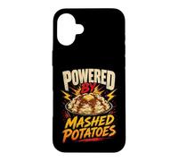 Powered By Funny Mashed Potatoes Saying Humor Joke Gag Case for iPhone 16 Plus