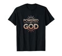 Powered by God | Inspiring Uplifting Empowering Faith T-Shirt