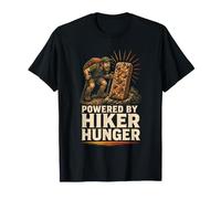 Powered By Hiker Hunger Funny Hiking Snacks Gift Retro T-Shirt