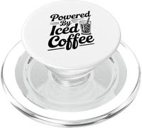 Powered By Iced Coffee Caffeine Fuelled Coffee Lover PopSockets PopGrip for MagSafe
