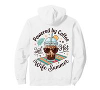 Powered By Iced Coffee Hot Wife Beach Summer Pullover Hoodie