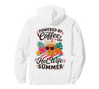 Powered By Iced Coffee Hot Wife Summer Beach Pullover Hoodie
