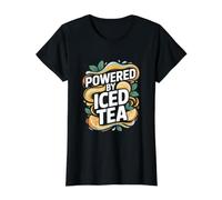 Powered By Iced Tea Citrus Fresh Cool Value Graphic T-Shirt, Women, Black, M