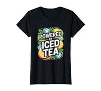 Powered By Iced Tea Refreshing Citrus Vibe Value Graphic T-Shirt, Women, Black, M