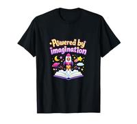 Powered by Imagination Book Lover Rocket Art T-Shirt