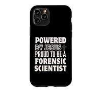 Powered by Jesus Proud to be Forensic Scientist Christian Case for iPhone 11 Pro