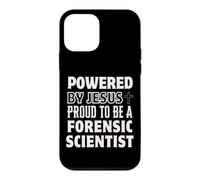Powered by Jesus Proud to be Forensic Scientist Christian Case for iPhone 12 mini
