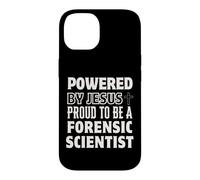 Powered by Jesus Proud to be Forensic Scientist Christian Case for iPhone 14