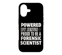 Powered by Jesus Proud to be Forensic Scientist Christian Case for iPhone 17