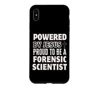 Powered by Jesus Proud to be Forensic Scientist Christian Case for iPhone XS Max