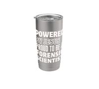 Powered by Jesus Proud to be Forensic Scientist Christian Stainless Steel Insulated Tumbler