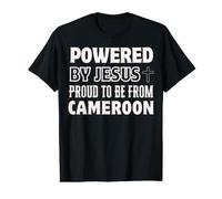 Powered by Jesus Proud to be from Cameroon Christian Faith Value Graphic T-Shirt