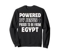 Powered by Jesus Proud to be from Egypt Christian Faith Sweatshirt