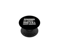Powered by Jesus Proud to be Policy Analyst Christian PopSockets Adhesive PopGrip