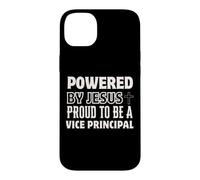 Powered by Jesus Proud to be Vice Principal Christian Case for iPhone 14 Plus