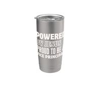 Powered by Jesus Proud to be Vice Principal Christian Stainless Steel Insulated Tumbler