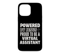 Powered by Jesus Proud to be Virtual Assistant Christian Case for iPhone 13 Pro Max