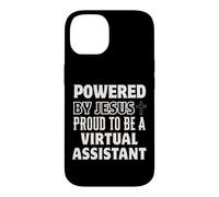 Powered by Jesus Proud to be Virtual Assistant Christian Case for iPhone 14