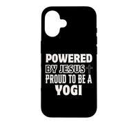 Powered by Jesus Proud to Yogi Christian Faith Yoga Lover Case for iPhone 16