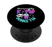 Powered By K-Pop Bubble Tea K-Pop Lovers Music Fans PopSockets Adhesive PopGrip