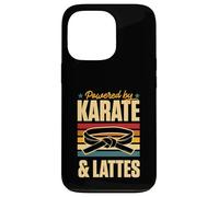 Powered By Karate And Lattes Retro Vintage Coffee Love Case for iPhone 13 Pro