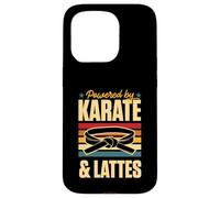 Powered By Karate And Lattes Retro Vintage Coffee Love Case for iPhone 15 Pro