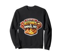 Powered By Ketones And Animal Fat Carnivore Diet Keto Quote Sweatshirt