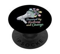 Powered By Kindness And Change Activist Peace PopSockets Adhesive PopGrip