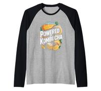 Powered by Kombucha Energy Drink Lovers Raglan Baseball Tee