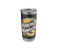 Powered By Kombucha Energy Drink Lovers Stainless Steel Insulated Tumbler