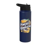 Powered By Kombucha Energy Drink Lovers Stainless Steel Insulated Water Bottle