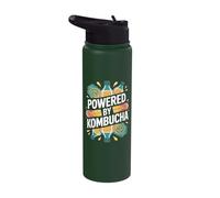 Powered By Kombucha Hydration Enthusiast Stainless Steel Insulated Water Bottle