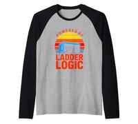 Powered by Ladder Logic PLC Programmer Automation Engineer Raglan Baseball Tee