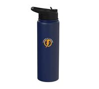 Powered By Learning - Funny Minimalist Learning Lover Stainless Steel Insulated Water Bottle