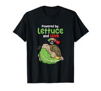 Powered by Lettuce and Love Funny Tortoise Turtle T-Shirt