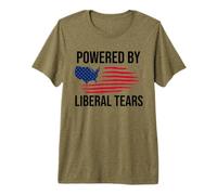 Powered By Liberal Tears Flag Anti Liberal Make Liberals Cry Premium T-Shirt