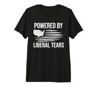 Powered By Liberal Tears Flag Anti Liberal Make Liberals Cry Premium T-Shirt