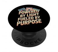 Powered By Light Fueled By Purpose Optimist Adventure PopSockets Adhesive PopGrip