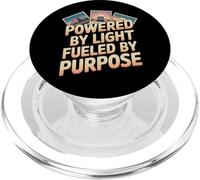 Powered By Light Fueled By Purpose Optimist Adventure PopSockets PopGrip for MagSafe